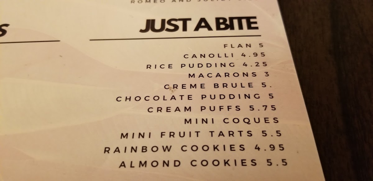 Menu - The Oasis Cafe photo 10